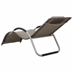VidaXL 310519 chaise d'extérieur Linge Siège rembourré Aluminium, Acier, Textile Gris, Taupe - Vue supplémentaire 5