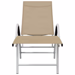 VidaXL 310522 chaise d'extérieur Linge Siège rembourré Aluminium, Textile Crème