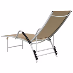 VidaXL 310522 chaise d'extérieur Linge Siège rembourré Aluminium, Textile Crème - Vue supplémentaire 5