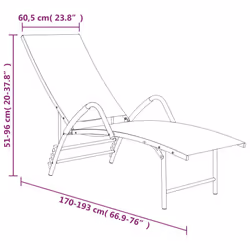 VidaXL 310522 chaise d'extérieur Linge Siège rembourré Aluminium, Textile Crème - Vue supplémentaire 8
