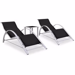 Cet ensemble de chaises longues, livré avec 2 chaises longues et 1 table, attirera tous les regards partout où il sera placé. ...