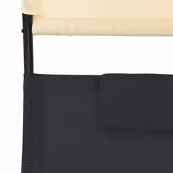 VidaXL 310547 chaise d'extérieur Linge Siège rembourré Acier, Textile Noir, Crème - Vue supplémentaire 6