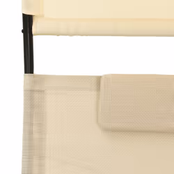 VidaXL 310548 chaise d'extérieur Linge Siège rembourré Acier, Textile Crème - Vue supplémentaire 6
