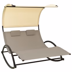 VidaXL 310549, Linge, Siège rembourré, Acier, Textile, Crème, Taupe, 1390 mm, 1800 mm