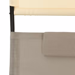 VidaXL 310549 chaise d'extérieur Linge Siège rembourré Acier, Textile Crème, Taupe - Vue supplémentaire 6