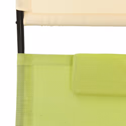 VidaXL 310550 chaise d'extérieur Linge Siège rembourré Acier, Textile Crème, Vert - Vue supplémentaire 6