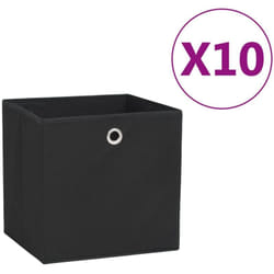 Vidaxl - Boîtes de rangement 10 pcs Tissu intissé 28x28x28 cm Noir