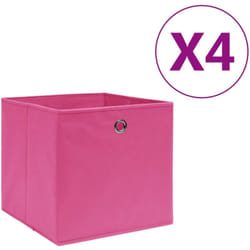 Vidaxl - Boîtes de rangement 4 pcs Tissu intissé 28x28x28 cm Rose