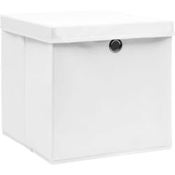 Vidaxl - Boîtes de rangement avec couvercles 4 pcs 28x28x28 cm Blanc