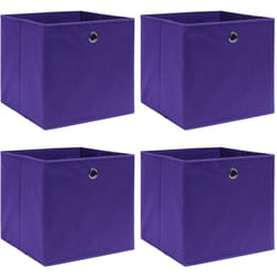 Vidaxl - Boîtes de rangement 4 pcs Tissu intissé 28x28x28 cm Violet