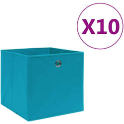 Vidaxl - Boîtes de rangement 10 pcs Tissu intissé 28x28x28 cm Bleu azuré