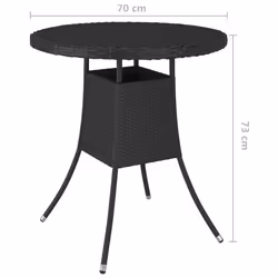 VidaXL 310465 table de jardin Noir - Vue supplémentaire 5