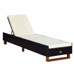 VidaXL 310472, Linge, Siège rembourré, Bois d'acacia, Polyester, Polyuréthane, Acier, Crème, Blanc, 550 mm, 2000 mm
