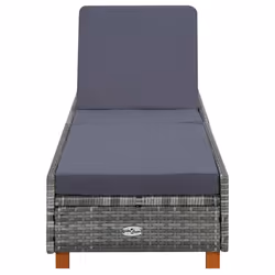 VidaXL 310475 chaise d'extérieur Linge Siège rembourré Bois d'acacia, Polyester, Polyuréthane, Acier Gris