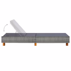 VidaXL 310475 chaise d'extérieur Linge Siège rembourré Bois d'acacia, Polyester, Polyuréthane, Acier Gris - Vue supplémentaire 5