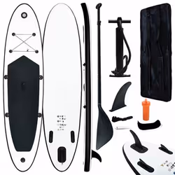 vidaXL Ensemble de planches SUP gonflables Noir et blanc - TU