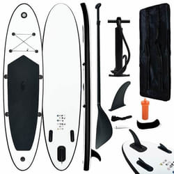 vidaXL Ensemble de planches SUP gonflables Noir et blanc - TU
