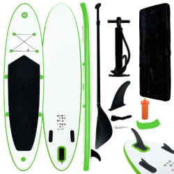 vidaXL Ensemble de planches SUP gonflables Vert et blanc - TU