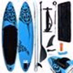 vidaXL Ensemble de planche SUP gonflable 305x76x15 cm Bleu - TU