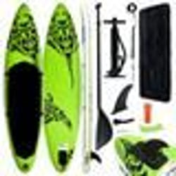 vidaXL Ensemble de planche SUP gonflable 366x76x15 cm Vert - TU