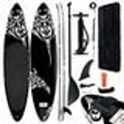 vidaXL Ensemble de planche SUP gonflable 305x76x15 cm noir - TU