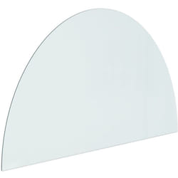 Plaque de verre de cheminée Demi-rond 1000x600 mm Vidaxl