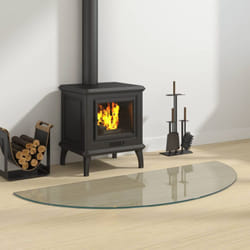 Vidaxl - Plaque de verre de cheminée Demi-rond 1200x500 mm
