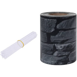 Vidaxl - cran d'intimité de jardin pvc 35x0,19m Gris d'aspect de pierre
