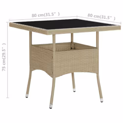 VidaXL 310551 table de jardin Beige - Vue supplémentaire 5
