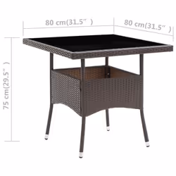 VidaXL 310552 table de jardin Noir, Marron - Vue supplémentaire 5