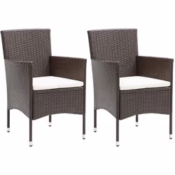 Ajoutez une touche de style moderne avec cet ensemble de chaises en résine tressée. Capable de compléter un ensemble de salle ...