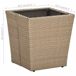 VidaXL 310557 table de jardin Beige, Transparent - Vue supplémentaire 5