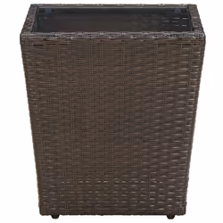 VidaXL 310558 table de jardin Marron, Transparent