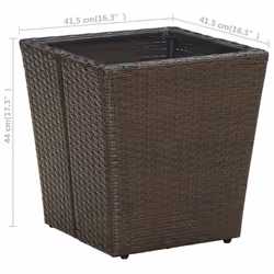 VidaXL 310558 table de jardin Marron, Transparent - Vue supplémentaire 5