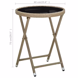 VidaXL 310559 table de jardin Beige - Vue supplémentaire 6