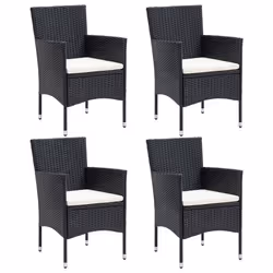 VidaXL 310562, Terrace, Siège rembourré, Polyester, Polyuréthane, Acier, Crème, Blanc, 530 mm, 580 mm