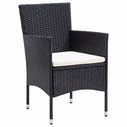 VidaXL 310562 chaise d'extérieur Terrace Siège rembourré Polyester, Polyuréthane, Acier Crème, Blanc