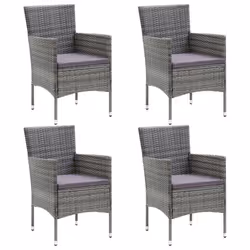 VidaXL 310563, Terrace, Siège rembourré, Polyester, Polyuréthane, Acier, Gris, 530 mm, 580 mm