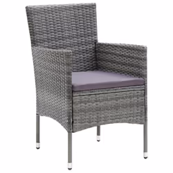 VidaXL 310563 chaise d'extérieur Terrace Siège rembourré Polyester, Polyuréthane, Acier Gris