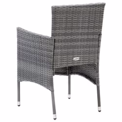 VidaXL 310563 chaise d'extérieur Terrace Siège rembourré Polyester, Polyuréthane, Acier Gris - Vue supplémentaire 6