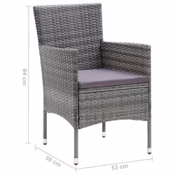 VidaXL 310563 chaise d'extérieur Terrace Siège rembourré Polyester, Polyuréthane, Acier Gris - Vue supplémentaire 8