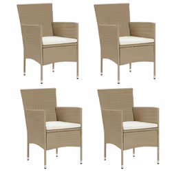 VidaXL 310564, Terrace, Siège rembourré, Polyester, Polyuréthane, Acier, Crème, Blanc, 530 mm, 580 mm