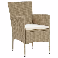 VidaXL 310564 chaise d'extérieur Terrace Siège rembourré Polyester, Polyuréthane, Acier Crème, Blanc