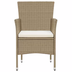 VidaXL 310564 chaise d'extérieur Terrace Siège rembourré Polyester, Polyuréthane, Acier Crème, Blanc