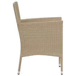 VidaXL 310564 chaise d'extérieur Terrace Siège rembourré Polyester, Polyuréthane, Acier Crème, Blanc - Vue supplémentaire 4