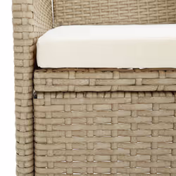 VidaXL 310564 chaise d'extérieur Terrace Siège rembourré Polyester, Polyuréthane, Acier Crème, Blanc - Vue supplémentaire 8