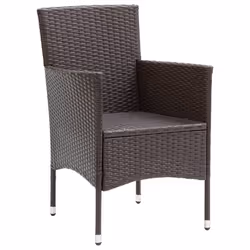 VidaXL 310565 chaise d'extérieur Terrace Siège rembourré Polyester, Polyuréthane, Acier Crème, Blanc