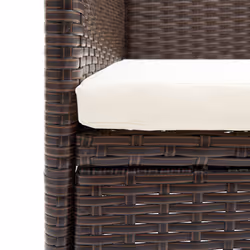 VidaXL 310565 chaise d'extérieur Terrace Siège rembourré Polyester, Polyuréthane, Acier Crème, Blanc - Vue supplémentaire 6