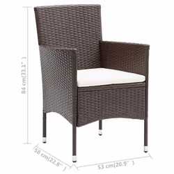 VidaXL 310565 chaise d'extérieur Terrace Siège rembourré Polyester, Polyuréthane, Acier Crème, Blanc - Vue supplémentaire 7
