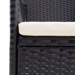 VidaXL 310566 chaise d'extérieur Terrace Siège rembourré Bois d'acacia, Polyester, Polyuréthane, Acier Noir, Crème, Blanc - Vue supplémentaire 7
